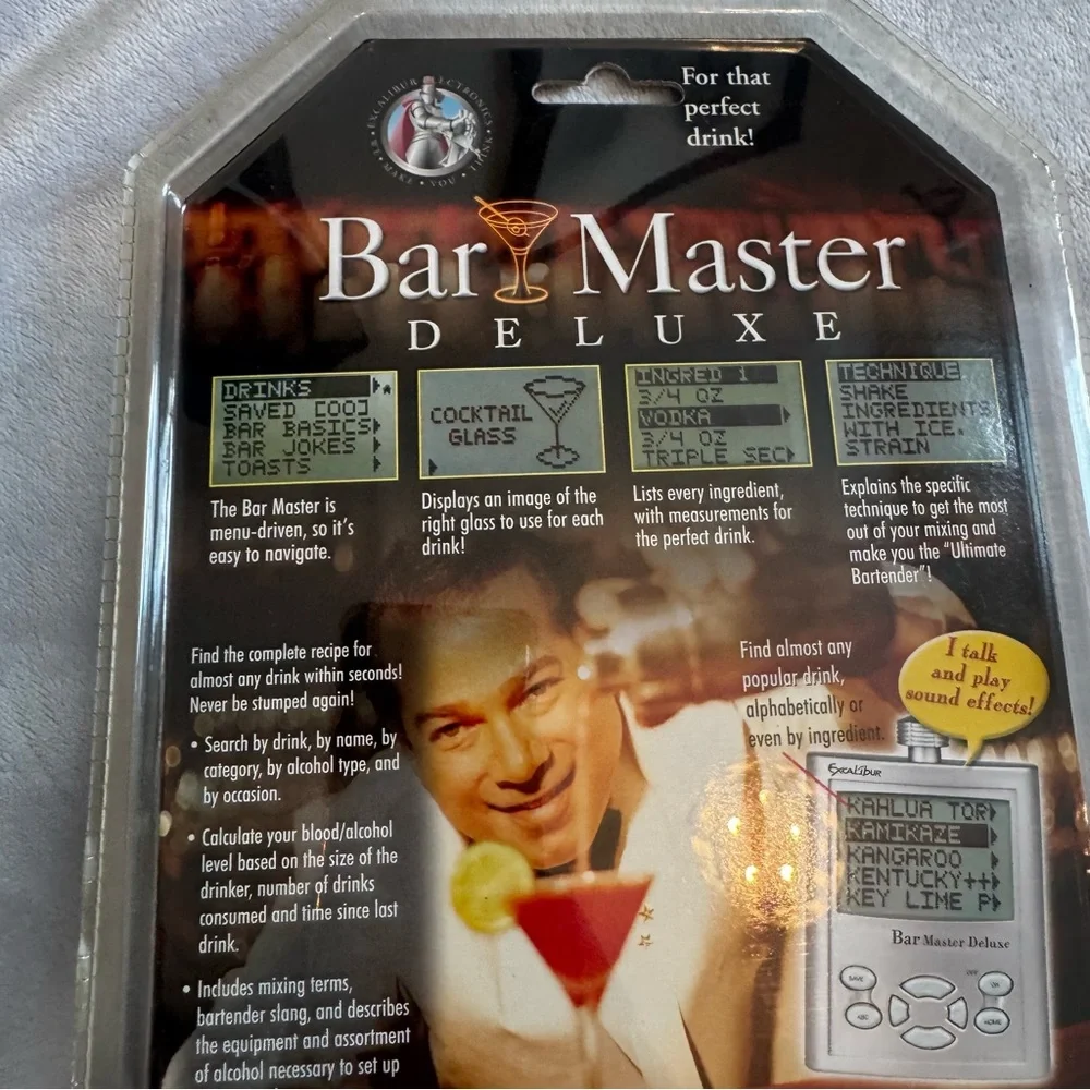 Excalibur BarMaster Deluxe Drink Recipe Assistant‎ NIB 1000+ Recipes